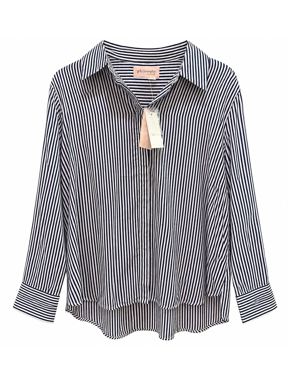 Philosophy Republic Clothing Women's Striped Button-Up Shirt, Size M